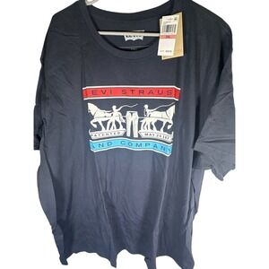 Levi's Levi Strauss Mens Logo T-Shirt, Navy Color, Size 3XL, NWT
